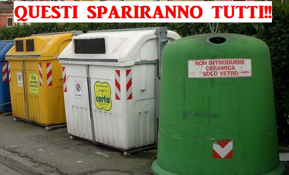 A breve a Pontecurone, Carbonara e Villaromagnano saranno tolti tutti cassonetti dei rifiuti