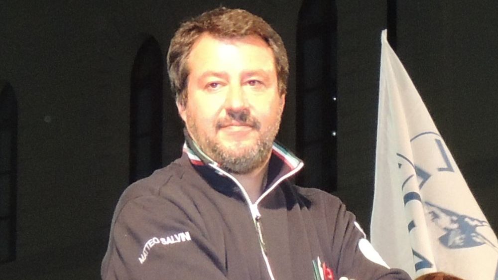 Matteo Salvini venerdì sera alla Festa della Lega di Fubine Monferrato