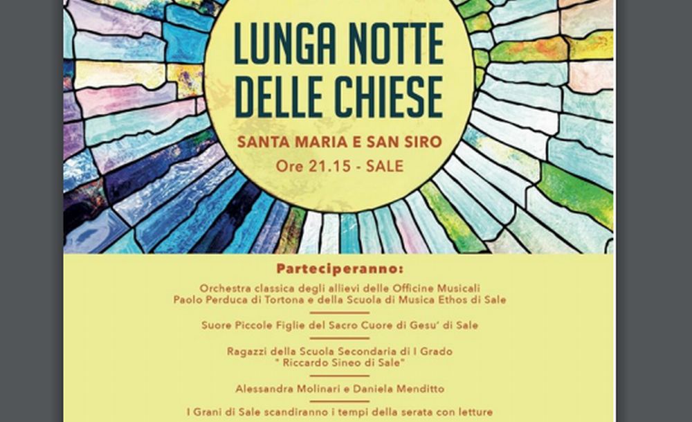 Venerdì nella chiesa di San Siro a Sale c’è la lunga notte delle chiese