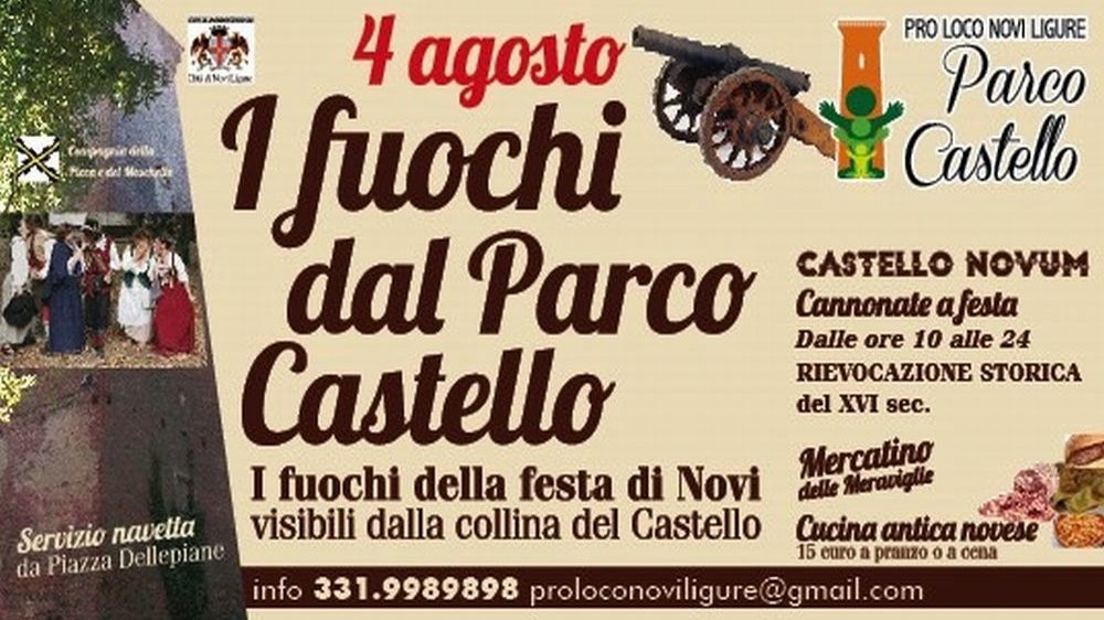 Domenica fuochi artificiali a Novi Ligure e rievocazione storica