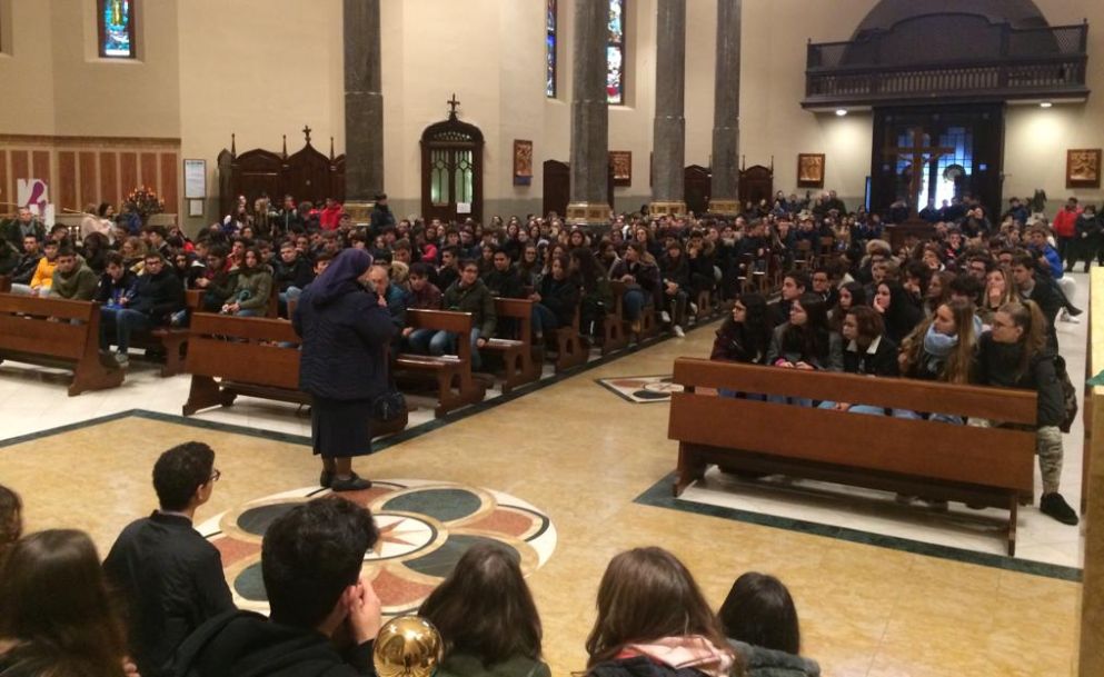 I giovani del Marconi di Tortona al Santuario per ricordare Don Puglisi