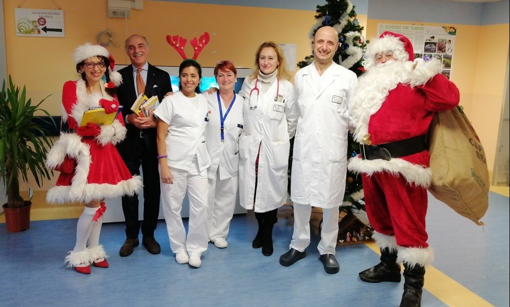 La Fondazione Uspidalet con Babbo Natale all’ospedale Infantile di Alessandria