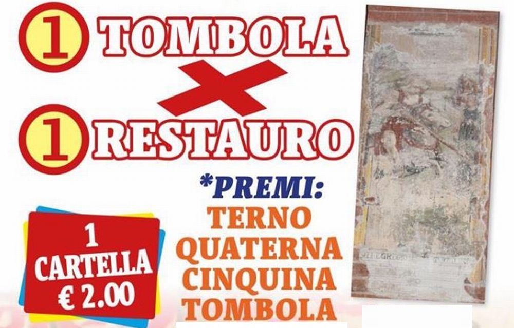 Domenica a Pontecurone una tombola per finanziare il restauro del “San Giorgio e il drago” dipinto murale del 1530