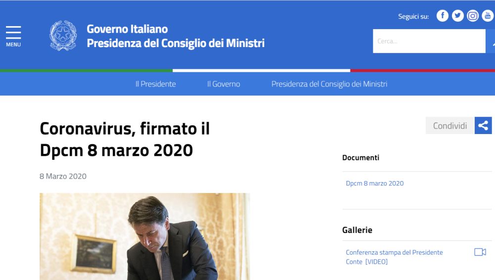 Il sito del Governo come quello di Oggi Cronaca: in tilt quando c’è un flusso anomalo di visitatori. Stessa cosa vale per il Virus