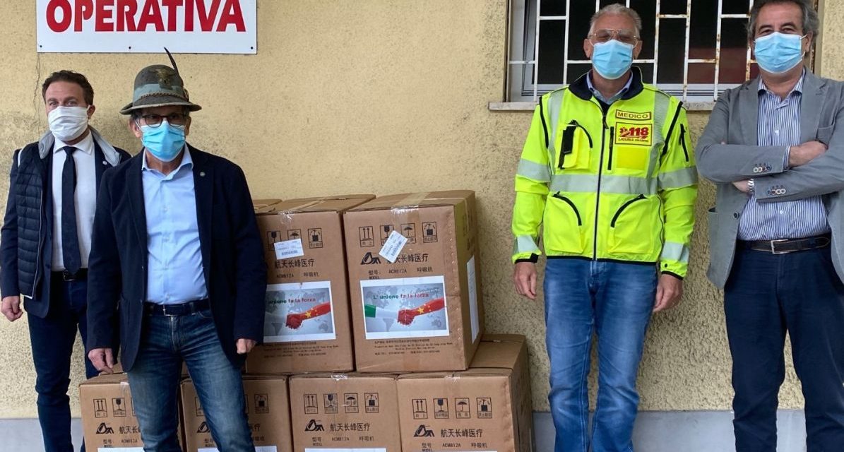 Determinante intervento degli alpini in provincia di Imperia per il Covid-19