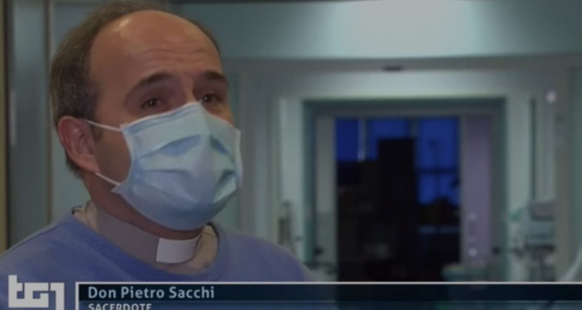 Don Pietro Sacchi di Tortona al TG1: “Medici e infermieri per me sono degli eroi”