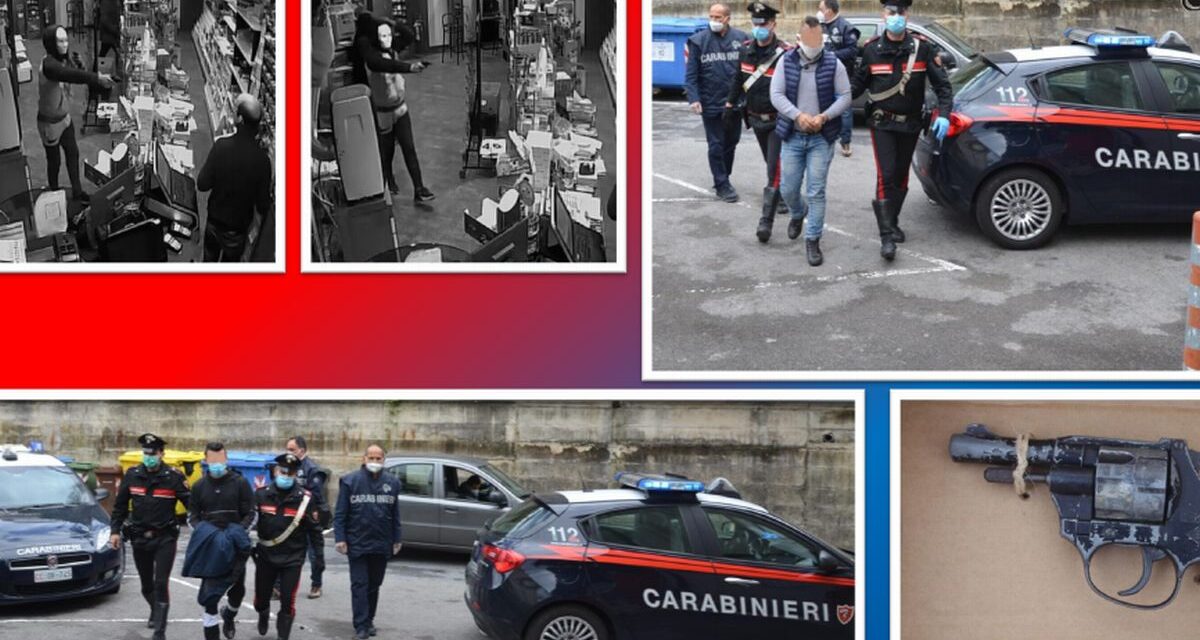 I Carabinieri arrestano i rapinatori della tabaccheria di Cipressa