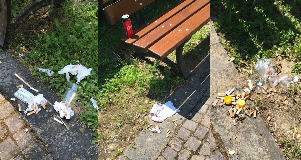 Vandali e ignoranti hanno preso d’assalto la Torre di Tortona lasciando cicche e rifiuti