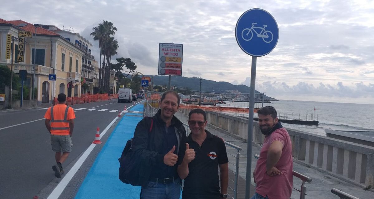 A Diano Marina ampliata la passeggiata, tolti i parcheggi e realizzata una ciclabile