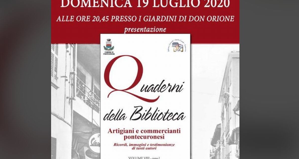 Domenica a Pontecurone c’è il Dopocena letterario: si presenta l’ottavo Quaderno della Biblioteca