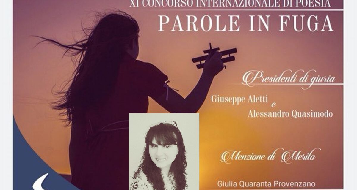 Ancora una Menzione di Merito letteraria per la dianese Giulia Quaranta Provenzano