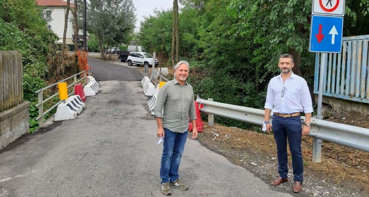 A Tortona riaperto il ponte sulla zona residenziale a sud della città, in via Don Goggi verso strada viola