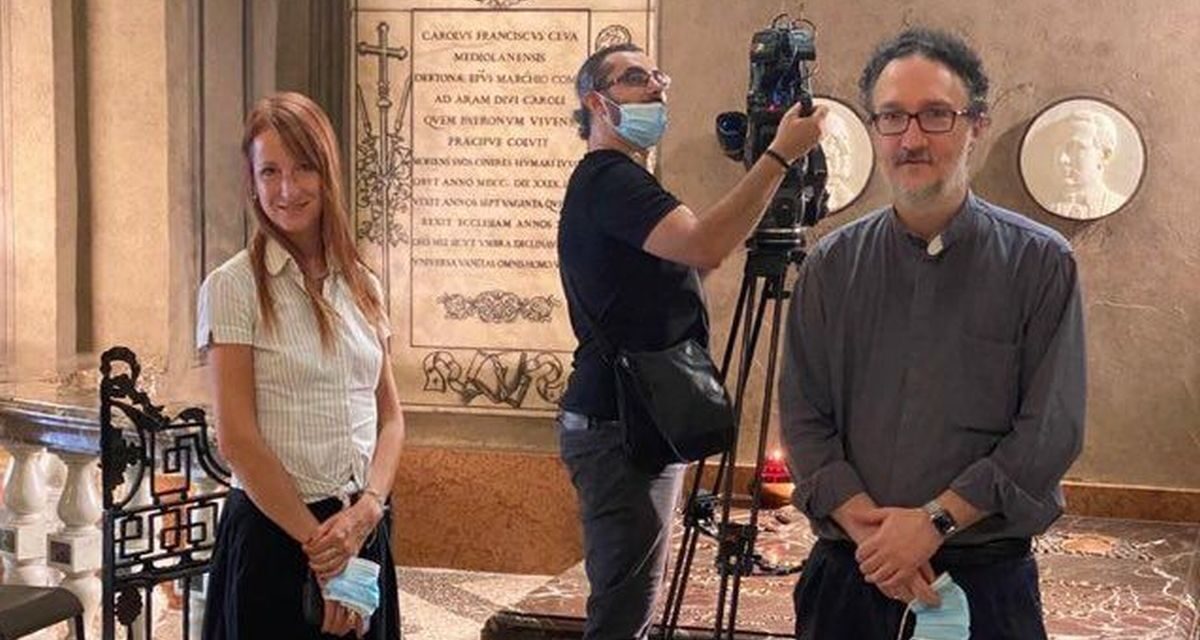 Due ore di riprese della Rai a Tortona per Lorenzo Perosi con la guida di Don Paolo. Le immagini