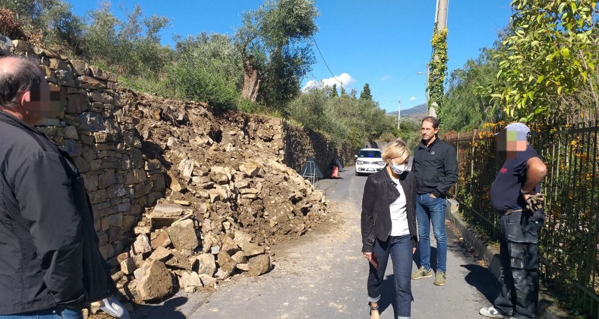 Maltempo a Diano Marina, chiusa per precauzione l’Incompiuta, crolla un muro e…