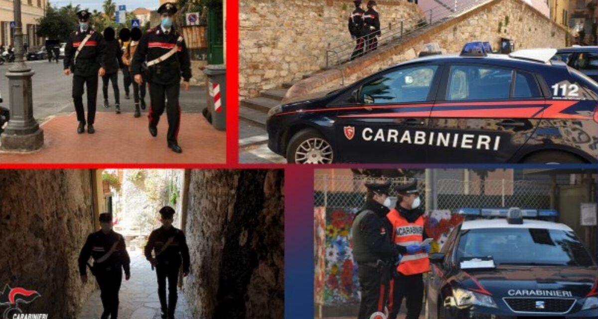 Aggrediscono un barbione per il posto sulla panchina, presi dai Carabinieri di Imperia