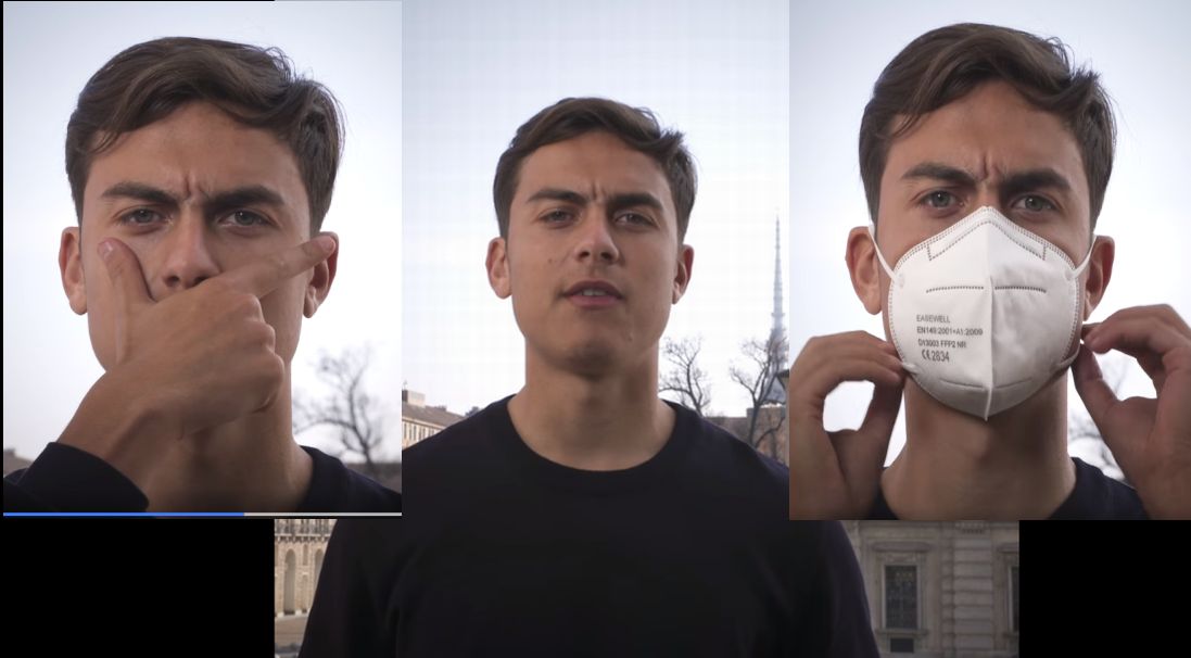 Paulo Dybala a fianco della Regione per combattere il Covid: “Indossate la mascherina!”