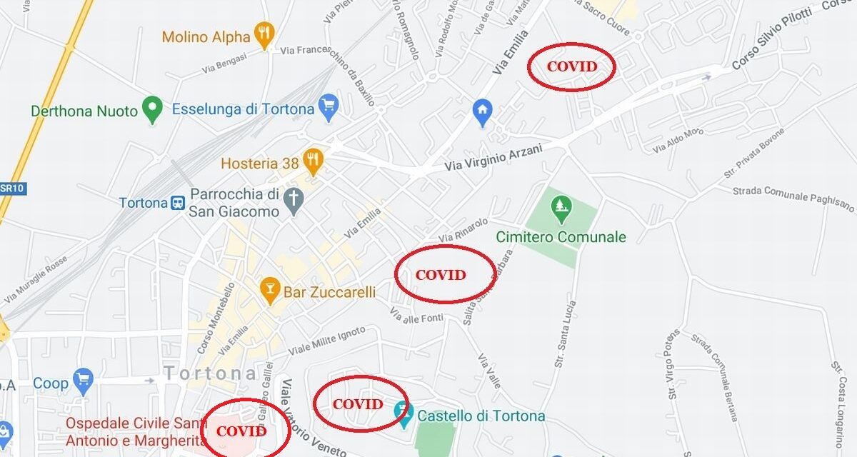 La mappa dei focolai di Covid a Tortona e dintorni: suore, frati, strutture religiose e…