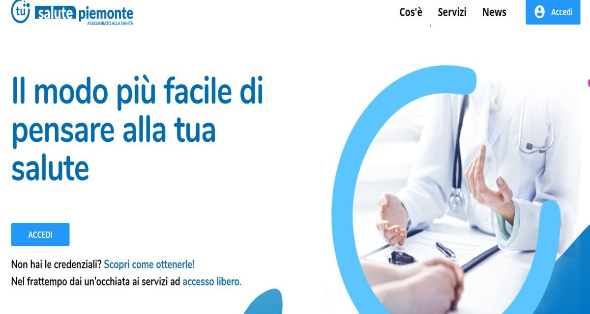 Da oggi si può prenotare visite ed esami sul nuovo portale www.salutepiemonte.it