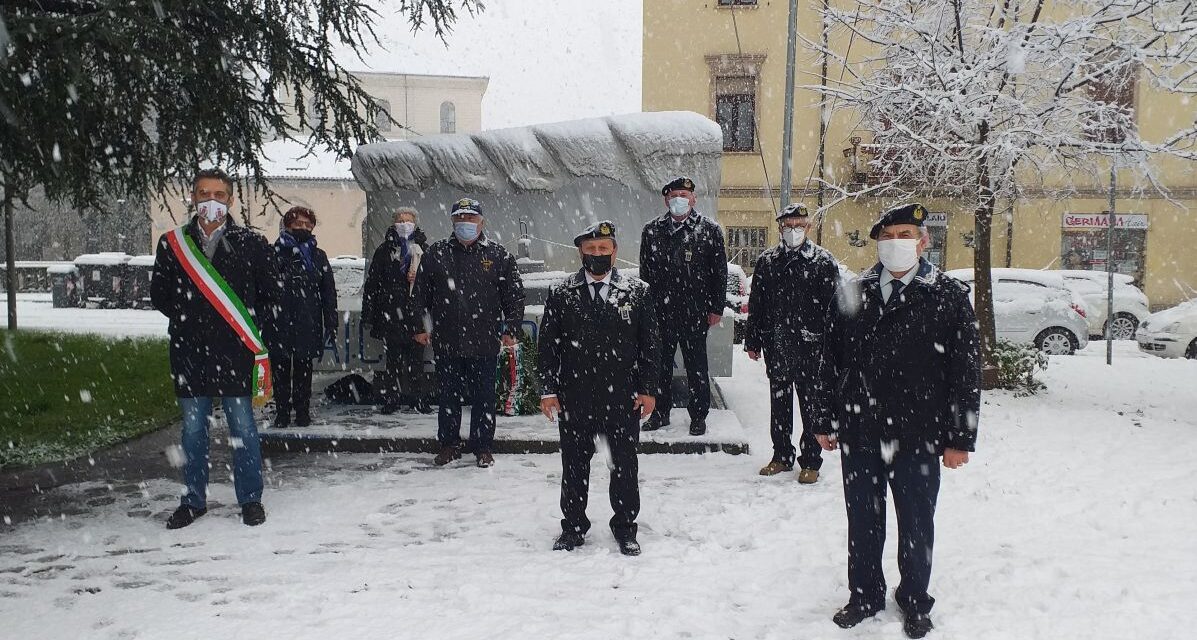 A Tortona la neve non ferma la celebrazione di Santa Barbara patrona dei marinai