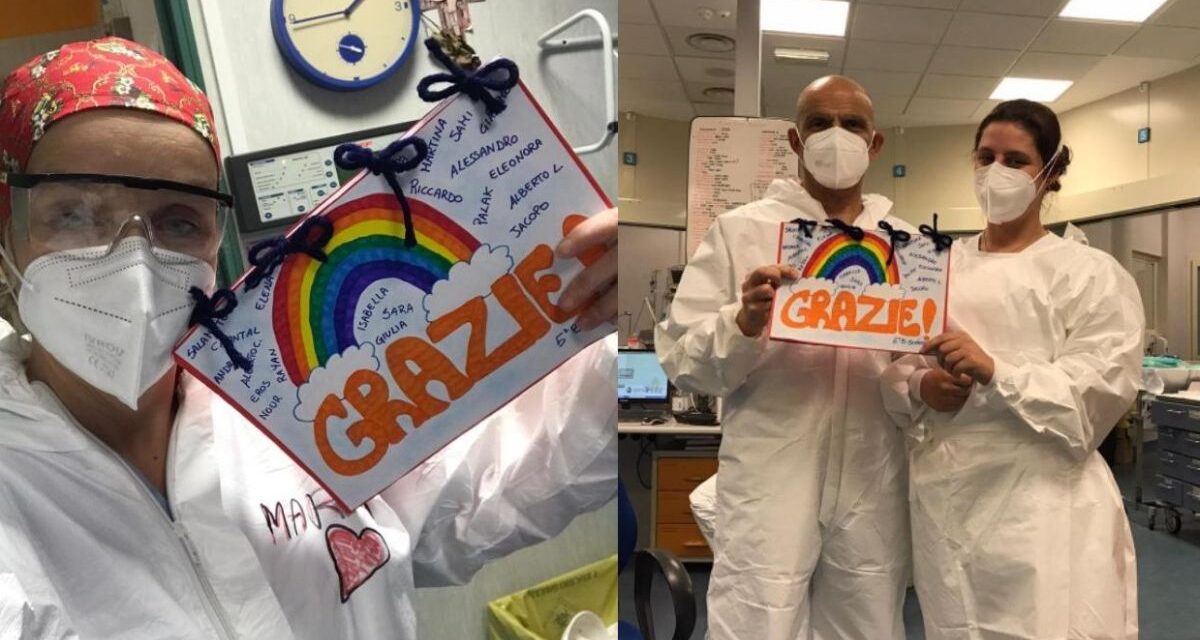 I bambini del Comprensivo A di Tortona hanno dedicato pensieri e auguri agli operatori dell’ospedale cittadino