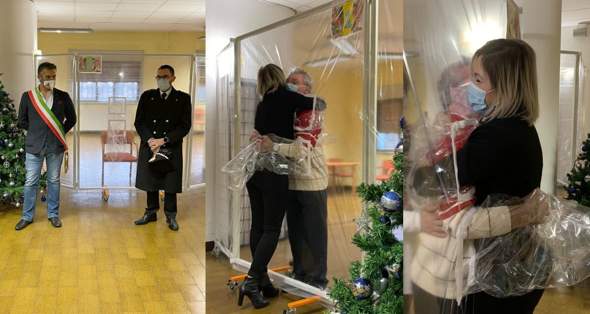 Al Mater Dei di Tortona Inaugurata una stanza che consente agli anziani di riabbracciare i parenti. FOTO