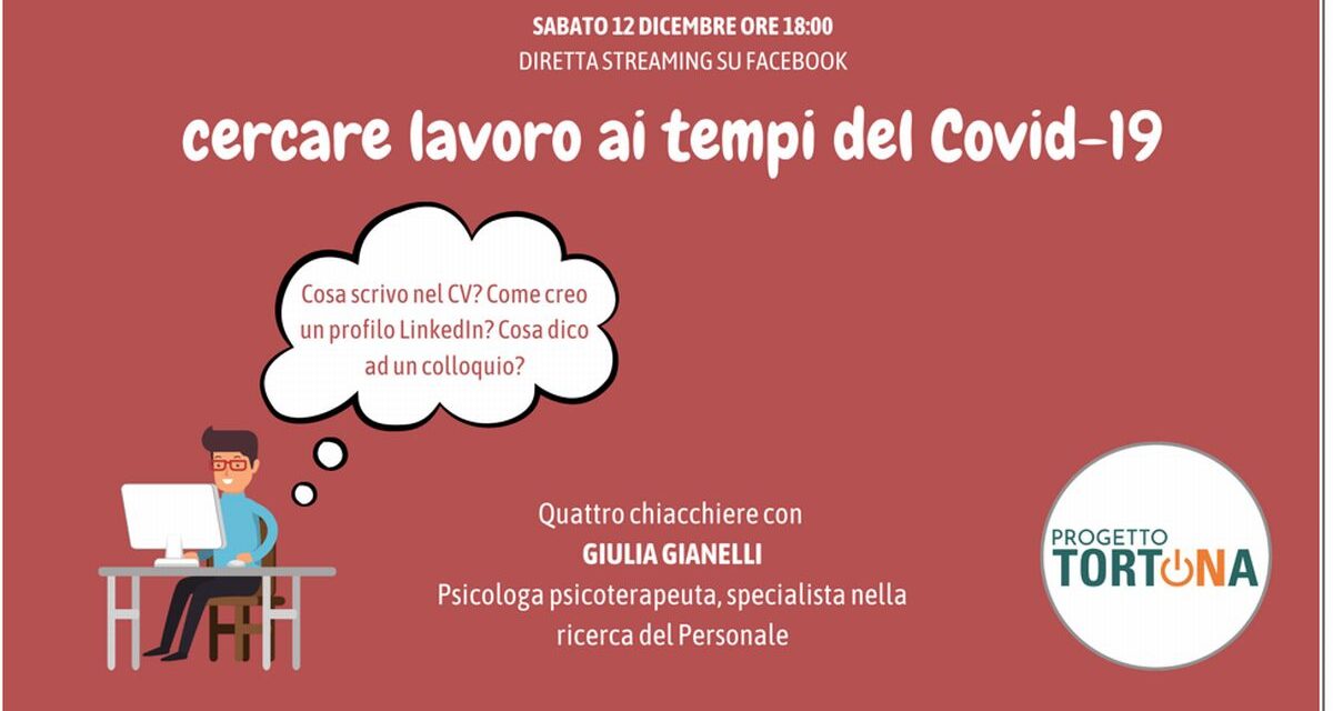 Sabato c’è una nuova iniziativa dell’Associazione “Progetto Tortona”