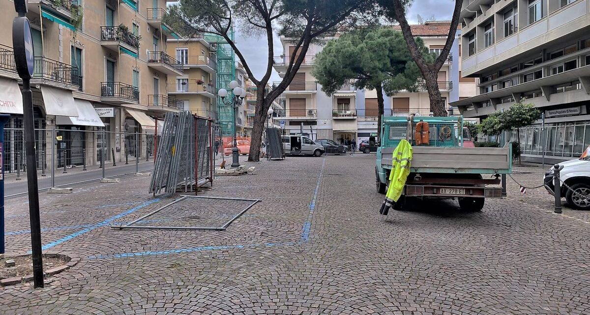 Aperto il cantiere per le opere di riqualificazione di Piazza Maglione a Diano Marina
