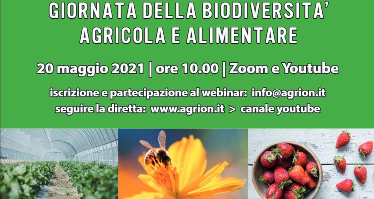 Giornata  della biodiversità agricola e alimentare, convegno online il 20 maggio