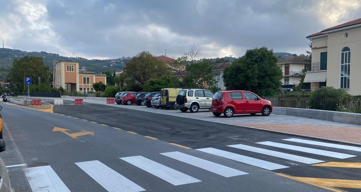Cristiano Za Garibaldi: parcheggi sull’ex ferrovia, completata la prima parte del secondo lotto a Diano Marina