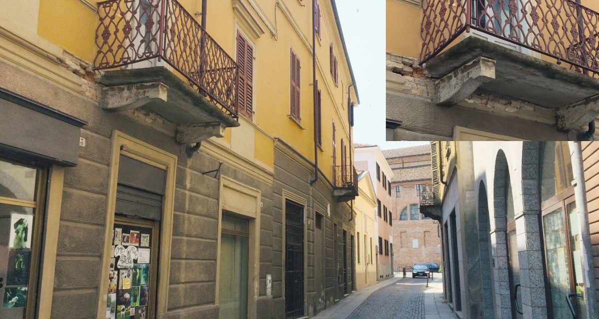 A Tortona fuoco in una cabina elettrica con black out in zona, questo balcone pericolante per i passanti e…