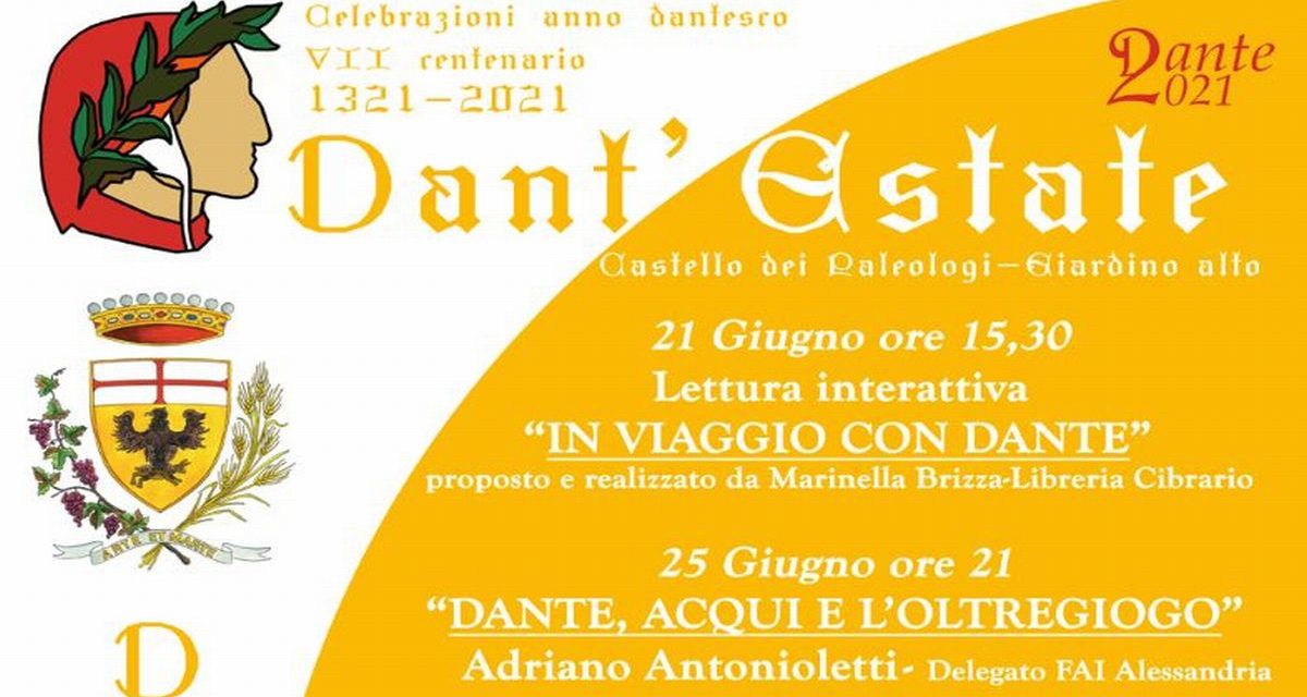 Ad Acqui Terme arriva Dant’estate: ciclo di incontri sulle celebrazioni dell’anno dantesco