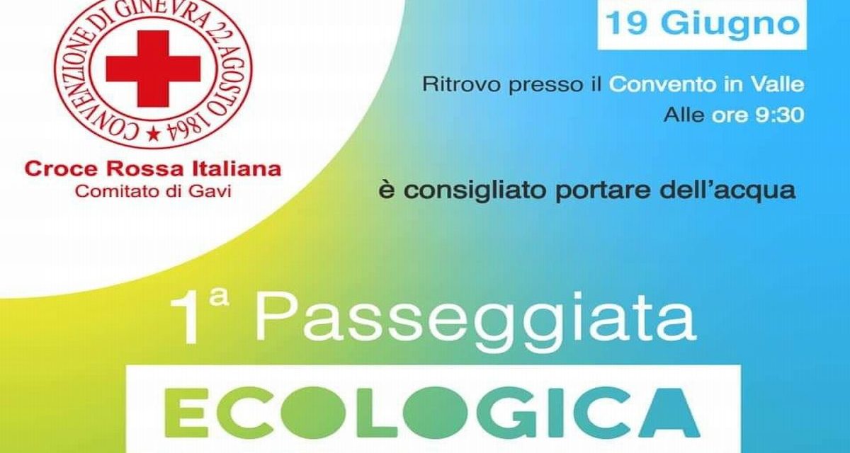 Sabato a Gavi al via la prima passeggiata ecologica con la CRI per ripulire l’ambiente