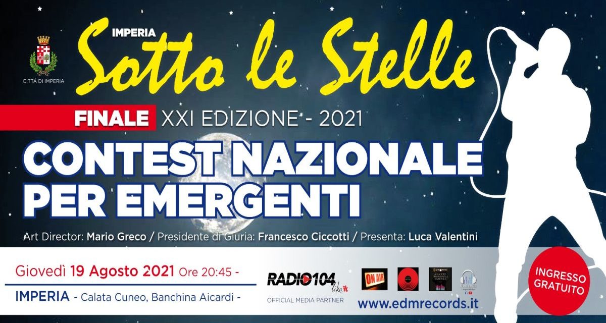 Imperia, domani sera la finale del contest musicale “Sotto le Stelle”, appuntamento alle 20:45 in Banchina Aicardi