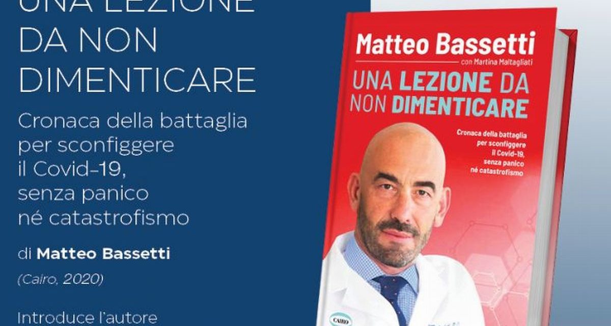 Il Prof. Matteo Bassetti giovedì alla rassegna Novi d’Autore
