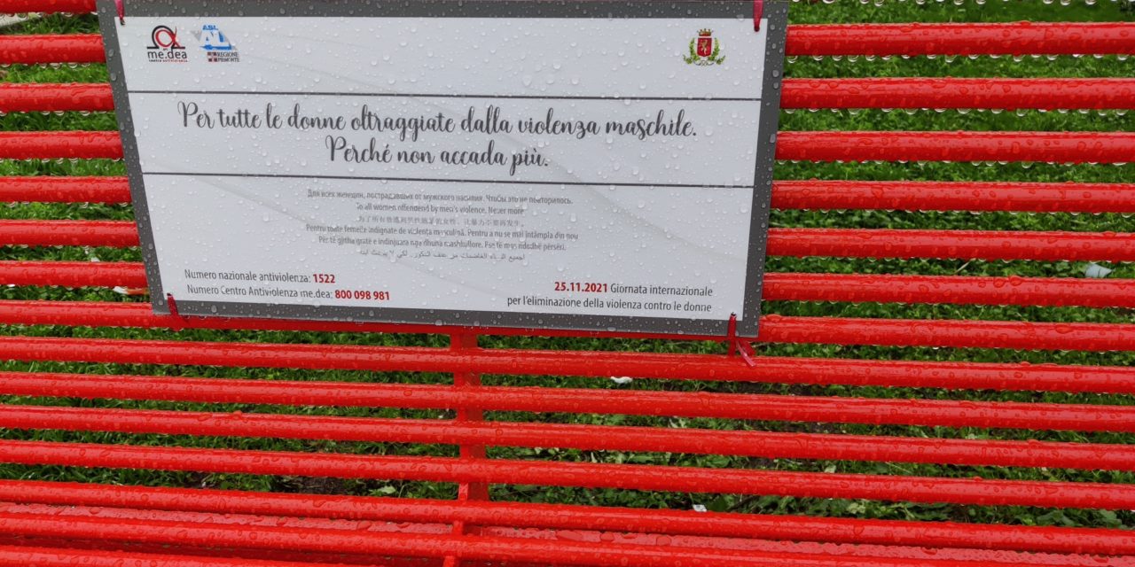 Venerdì  25 novembre panchine rosse nei Consultori ASL AL