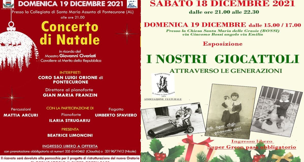 Due appuntamenti natalizi nel week end a Pontecurone