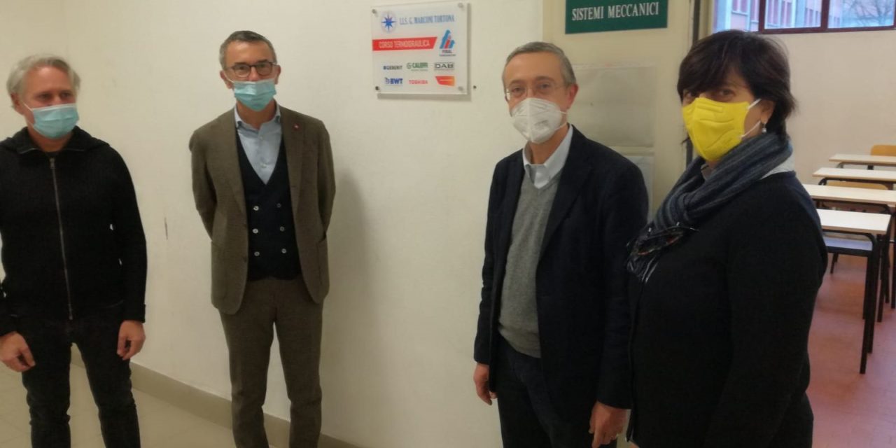 Un’altra opportunità al “Marconi” di Tortona: il Corso di Termoidraulica.  Morreale ne ha incontrato gli studenti