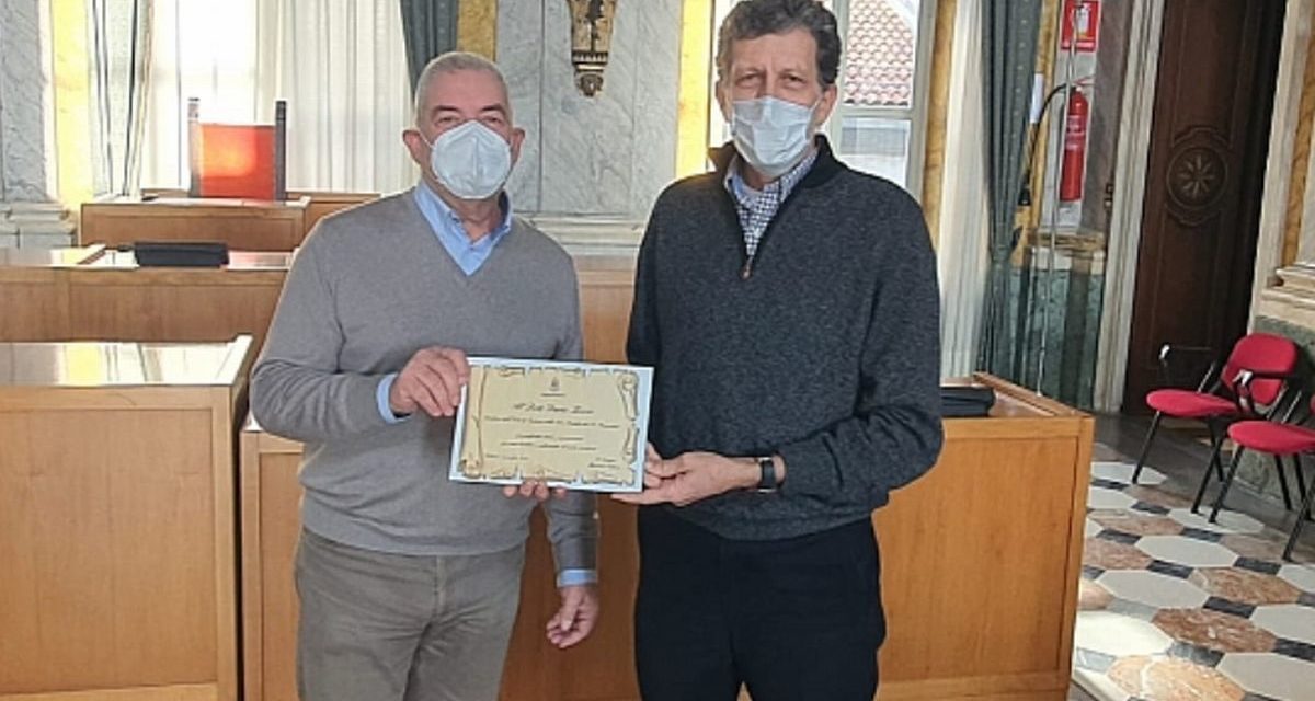 Riconoscimento a Dario Zocco dal Comune di Valenza