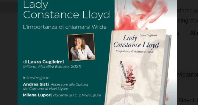 Martedì a Novi Ligure si presenta il libro “Lady Constance Lloyd. L’importanza di chiamarsi Wilde”