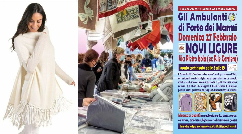 “Gli Ambulanti di Forte dei Marmi®” a Novi Ligure domenica 27 febbraio