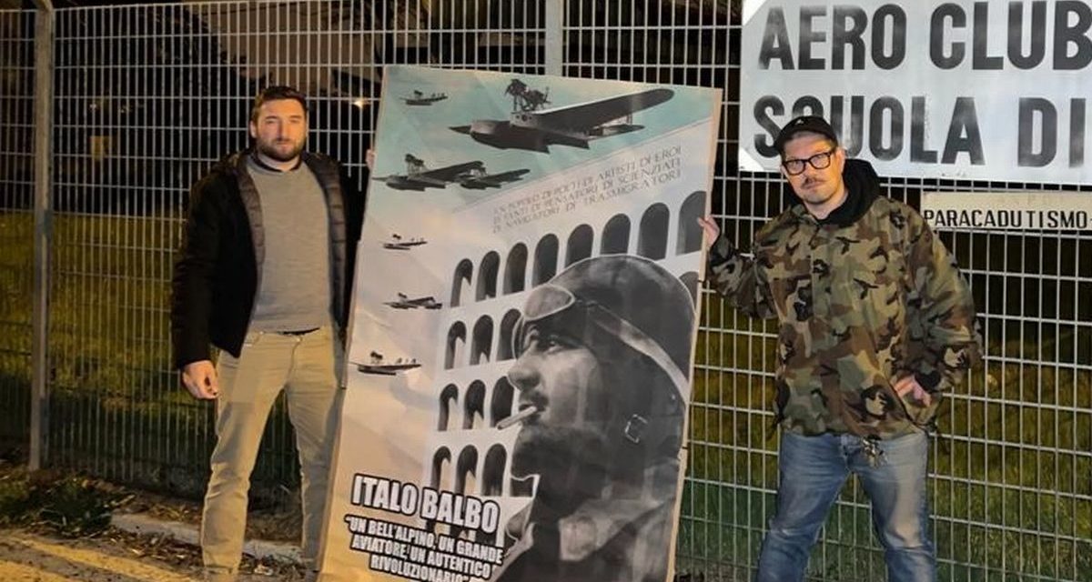 Azione Tortona protesta a Novi Ligure per la cancellazione del nome di Italo Balbo
