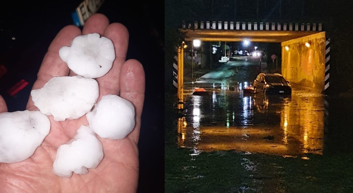 A Tortona e dintorni si è scatenato l’inferno: grandine e temporale, alberi incendiati e disastri. Le immagini