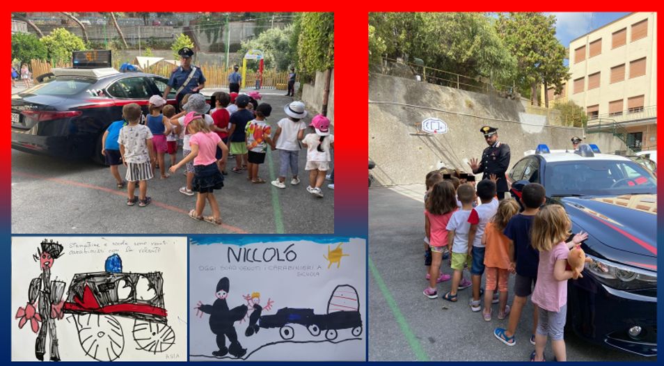 I Carabinieri in visita alla Scuola Primaria Asquasciati di Sanremo