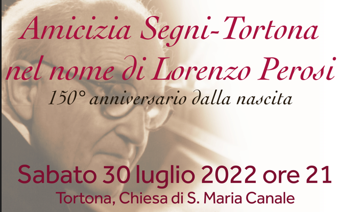 Grazie ad un concerto gratuito i Comuni di Tortona e Segni uniti nel nome di Lorenzo Perosi