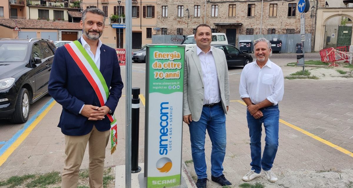 A Tortona, grazie a Simecom, inaugurate due centraline per auto elettriche