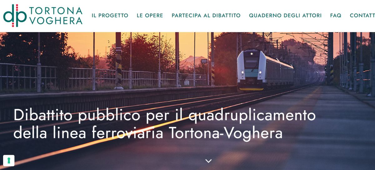 Rfi apre un dibattito pubblico sul raddoppio della Linea Ferroviaria Tortona-Voghera