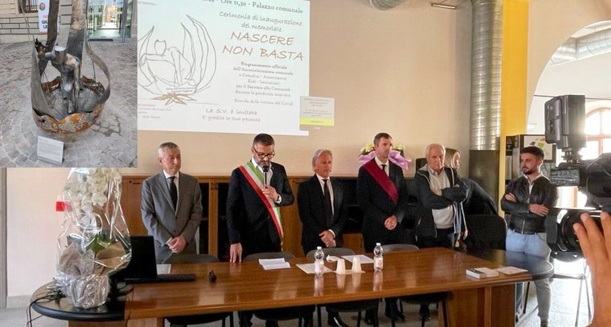 La forza e la tenacia dei Tortonesi contro il Covid da oggi ricordata in un monumento davanti al municipio
