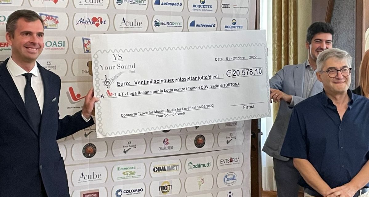 Grazie a Consogno, Semino e tanti altri Tortonesi donati 20 mila euro alla lotta contro i tumori