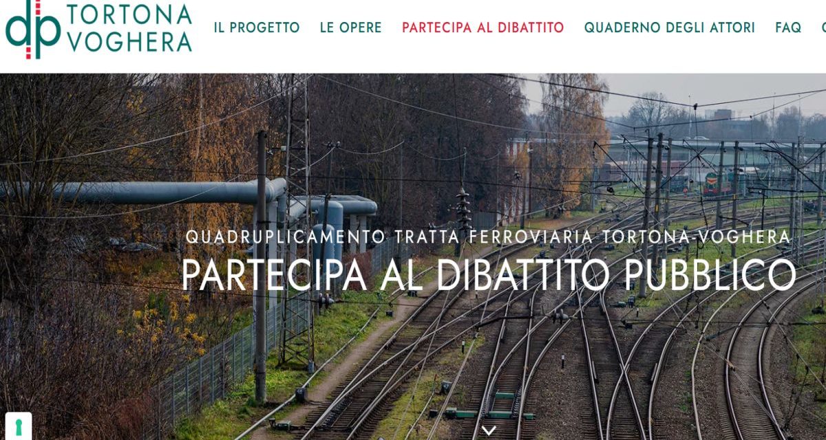 Raddoppio linea Tortona-Voghera, lunedì dibattito pubblico a Tortona, martedì a Pontecurone