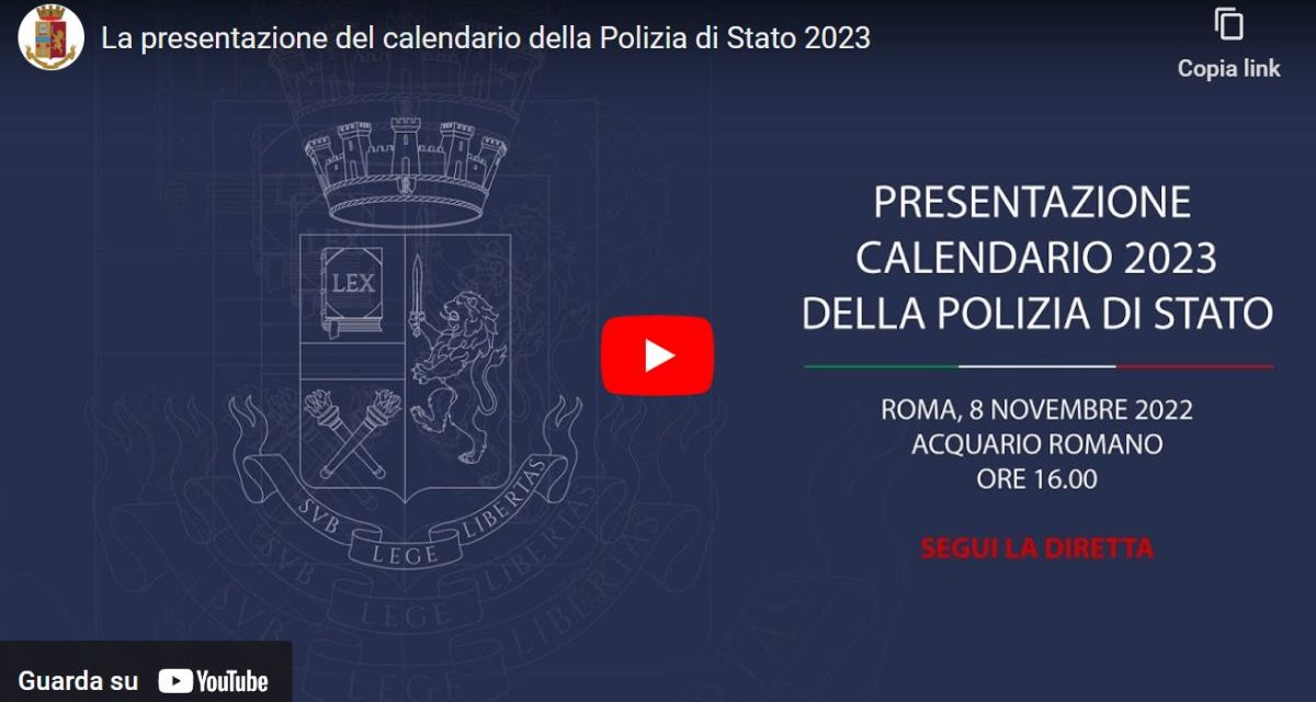 <strong>La Polizia di Stato presenta il Calendario 2023</strong>